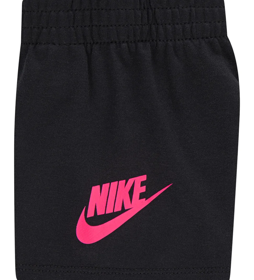 Nike Shortssæt - T-shirt/Shorts - Hyper Pink/Black