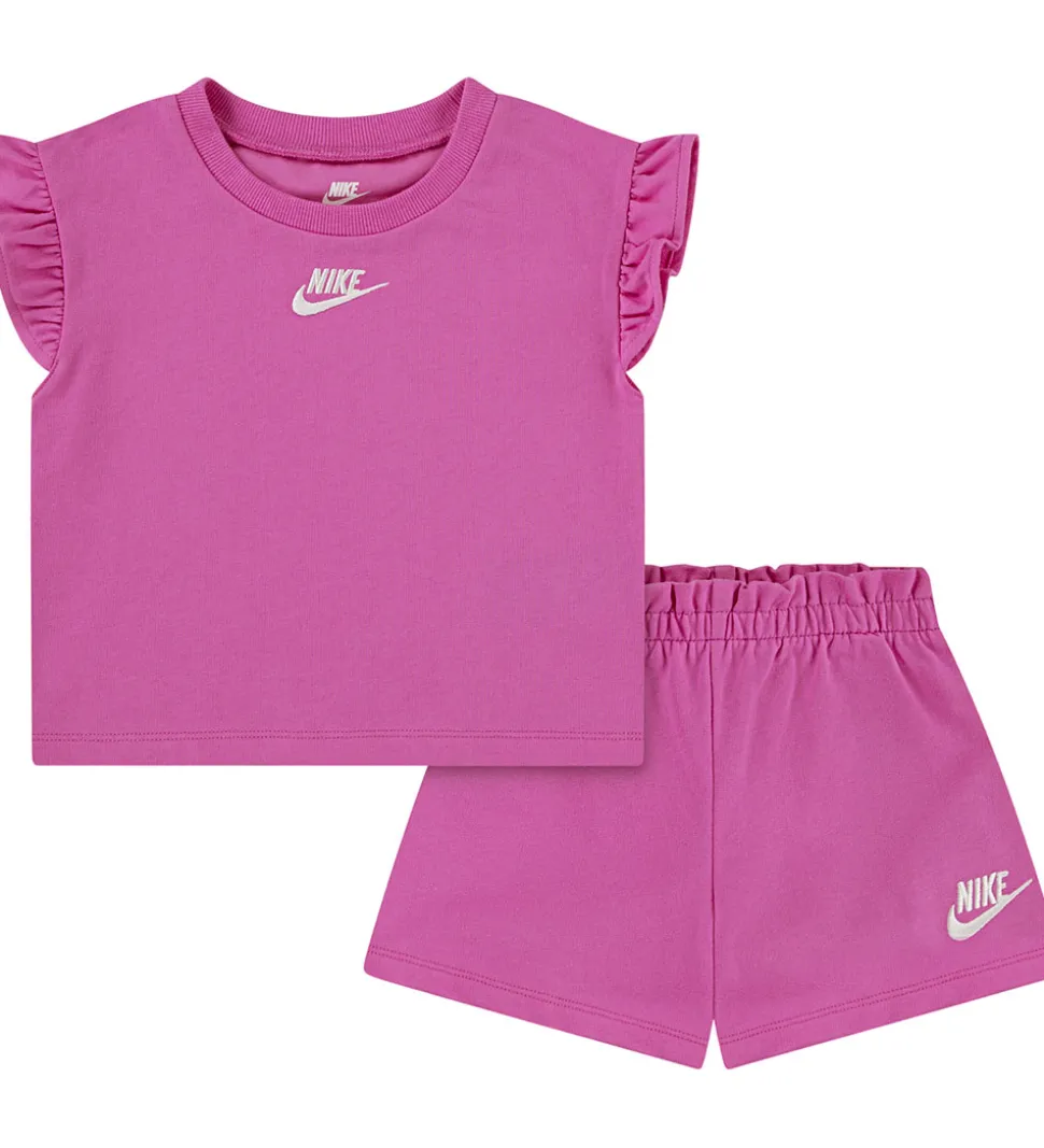 Nike Shortssæt - T-shirt/Shorts - Playful Pink