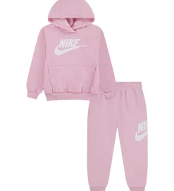 Nike Sweatssæt - Hættetrøje/Sweatpants - Mineral Soft Pink