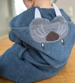 Nørgaard Madsens Badekåbe - Middle Blue m. Hvalros