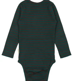 Petit Piao Body l/æ - Rib - Modal - Dark Sea/Coffe Bean