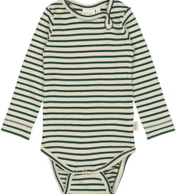 Petit Piao Body l/æ - Rib - Modal - Dark Sea/Off White