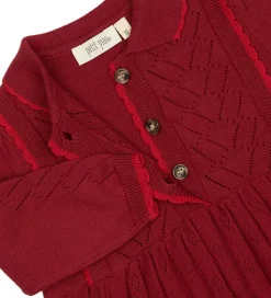 Petit Piao Kjole - Hulmønster - Strik - PPDaimi - Biking Red