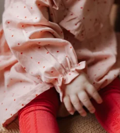 Petit Piao Kjole - Pink Heart m. Flæser