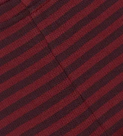 Petit Piao Leggings - Rib - Modal - Dark Grape/Biking Red