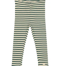 Petit Piao Leggings - Rib - Modal - Dark Sea/Off White