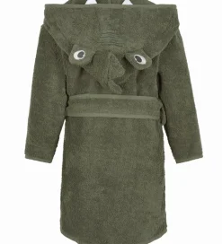 Pippi Baby Badekåbe - Deep Lichen Green m. Drage