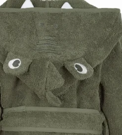 Pippi Baby Badekåbe - Deep Lichen Green m. Drage