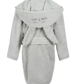 Pippi Baby Badekåbe - Grå m. Kanin