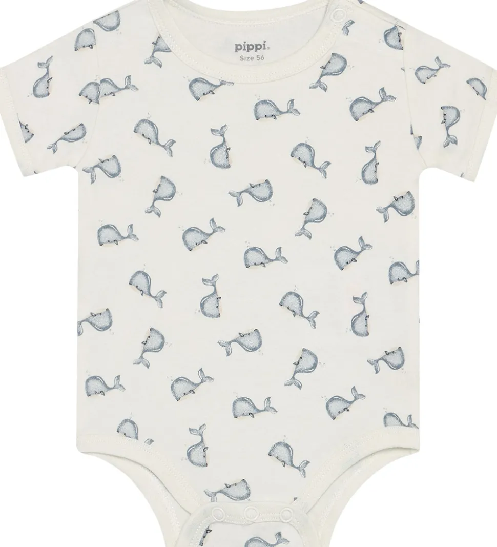 Pippi Baby Bodyer k/æ - 4-pak - Flint Stone