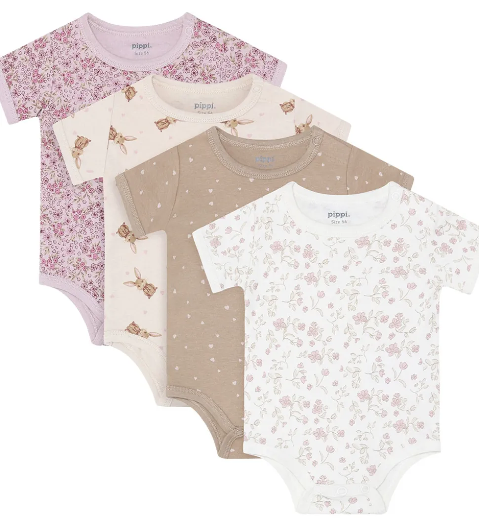 Pippi Baby Bodyer k/æ - 4-pak - Violet Ice