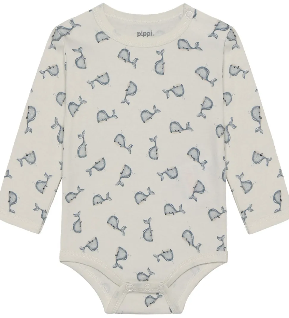 Pippi Baby Bodyer l/æ - 4-pak - Flint Stone