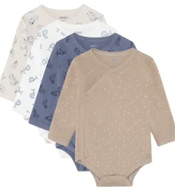 Pippi Baby Slå-om Bodyer l/æ - 4-pak - Flint Stone