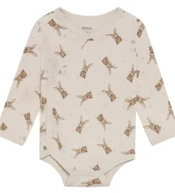 Pippi Baby Slå-om Bodyer l/æ - 4-pak - Violet Ice