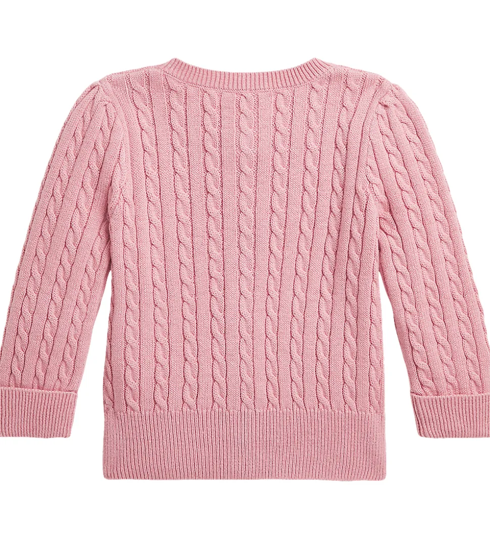 Polo Ralph Lauren Cardigan - Strik - Tickled Pink m. Blomster