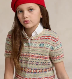 Polo Ralph Lauren Cardigan - Bomuld/Uld - Beige/Multifarvet