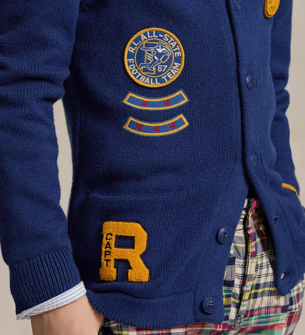 Polo Ralph Lauren Cardigan - Strik - Royal Combo