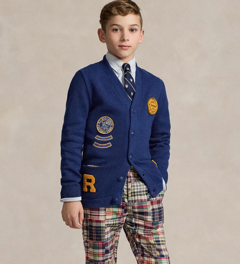 Polo Ralph Lauren Cardigan - Strik - Royal Combo