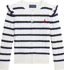 Polo Ralph Lauren Cardigan - Strik - Deckwash White/Newport Navy