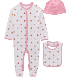 Polo Ralph Lauren Gaveæske - 3 Dele - Hvid/Rosa m. Bamser