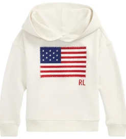 Polo Ralph Lauren Hættetrøje - Hvid m. Flag