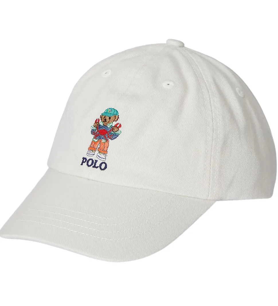 Polo Ralph Lauren Kasket - Sport - Hvid m. Bamse