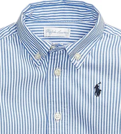 Polo Ralph Lauren Skjorte - Slim Fit - Blå/Hvidstribet
