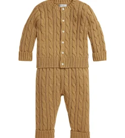 Polo Ralph Lauren Sæt - Cardigan/Bukser - Strik - Classic Camel
