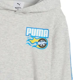 Puma x Hot Wheels Hættetrøje - Gråmeleret m. Blå