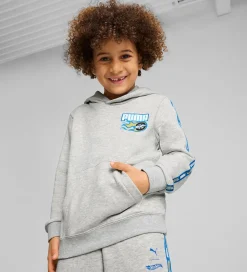 Puma x Hot Wheels Hættetrøje - Gråmeleret m. Blå