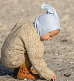 Racing Kids Elefanthue - 2-lags - Uld/Bomuld - Blå m. Takker