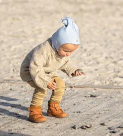 Racing Kids Elefanthue - 2-lags - Uld/Bomuld - Blå m. Takker