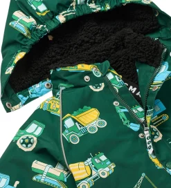 Småfolk Vinterjakke - Evergreen m. Køretøj