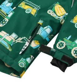 Småfolk Vinterjakke - Evergreen m. Køretøj