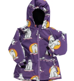 Småfolk Vinterjakke - Purple Heart m. Isbjørne