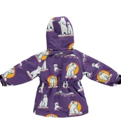 Småfolk Vinterjakke - Purple Heart m. Isbjørne