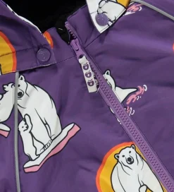 Småfolk Vinterjakke - Purple Heart m. Isbjørne