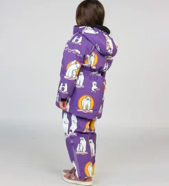 Småfolk Vinterjakke - Purple Heart m. Isbjørne