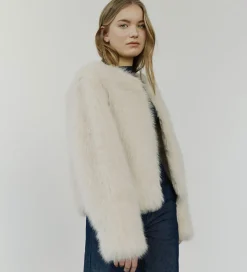 Sofie Schnoor Jakke - Imiteret Pels - FullaSY - Light Grey