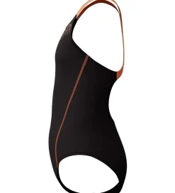 Speedo Badedragt - Medalist - Sort/Fersken