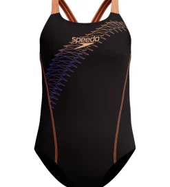 Speedo Badedragt - Medalist - Sort/Fersken