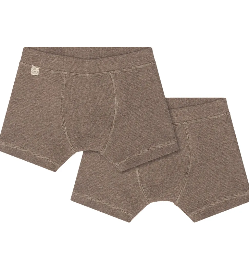 That's Mine Boxershorts - 2-pak - Rib - Cilas - Brown Melange