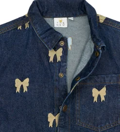 The New Denimjakke - TnRaquel - Medium Blue Denim AOP