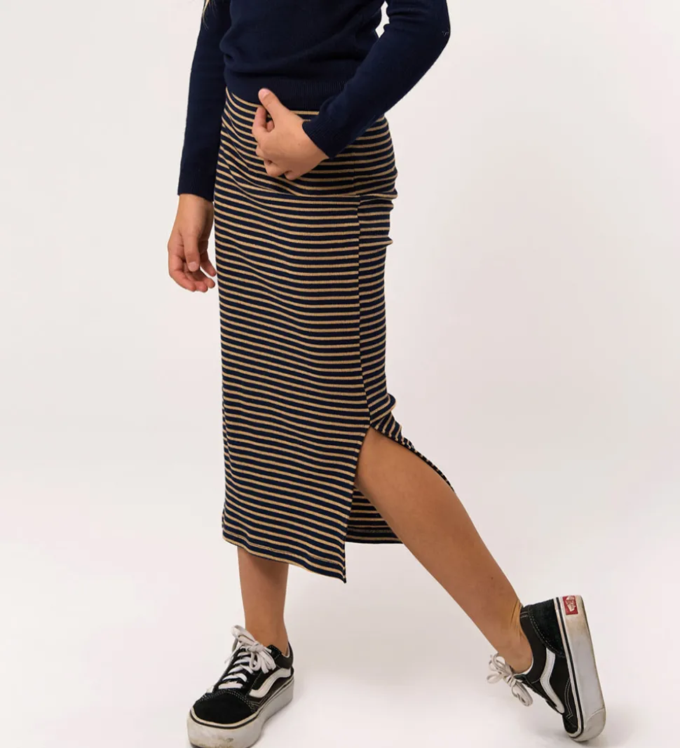 The New Nederdel - Rib - TnPriscilla - Navy Blazer Striped m. Gl