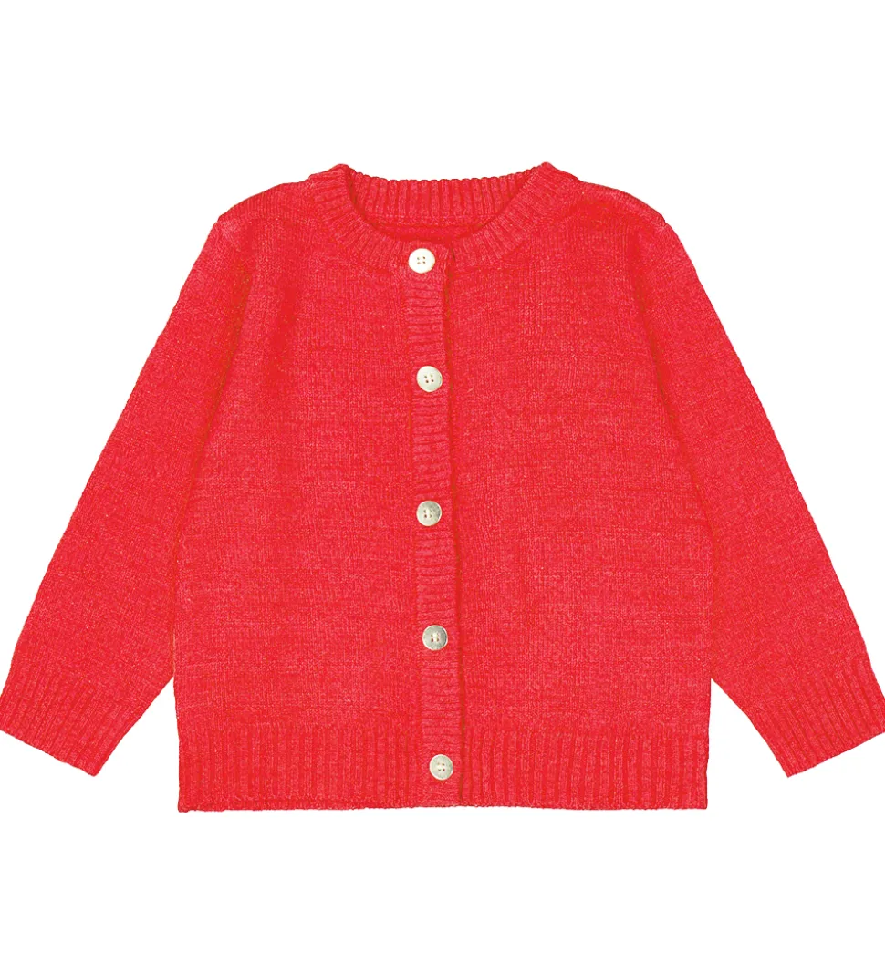 The New Siblings Cardigan - Strik - TnsKeve - Geranium m. Glimme