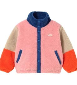 Tiny Cottons Fleecejakke - Color Block Polar - Mørkeblå