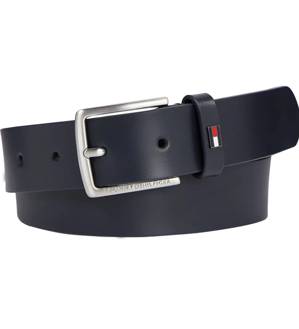 Tommy Hilfiger Bælte - Leather - Space Blue
