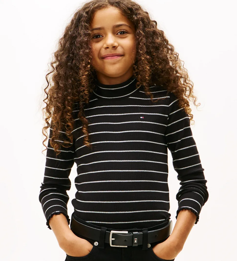 Tommy Hilfiger Bluse - Mock Neck - Black