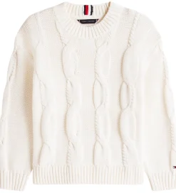Tommy Hilfiger Bluse - Strik - Cable - Ivory Silk/White