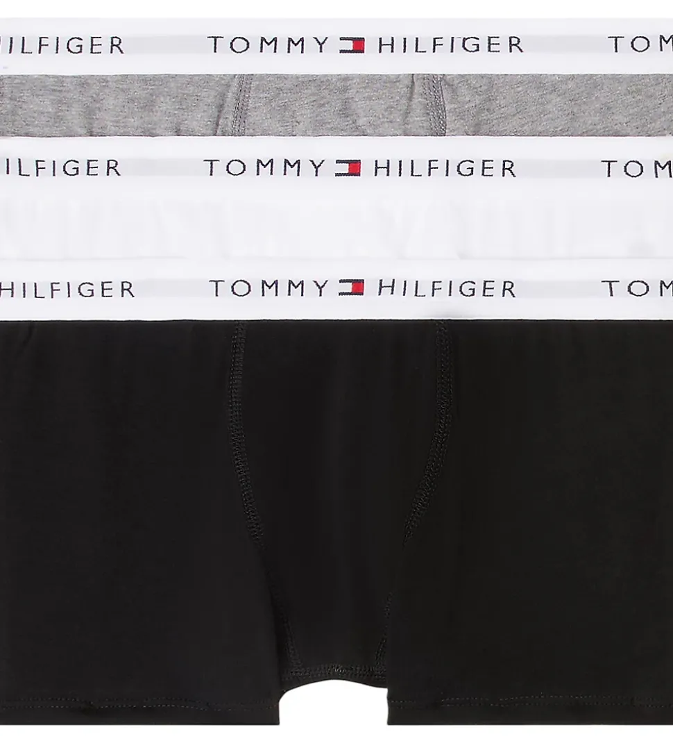Tommy Hilfiger Boxershorts - 3-pak - Hvid/Sort/Gråmeleret